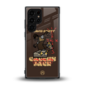 cactus jack travis scott brown back phone cover | glass case for samsung galaxy s23 ultra