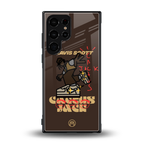 cactus jack travis scott brown back phone cover | glass case for samsung galaxy s23 ultra