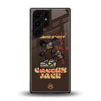 cactus jack travis scott brown back phone cover | glass case for samsung galaxy s25 ultra