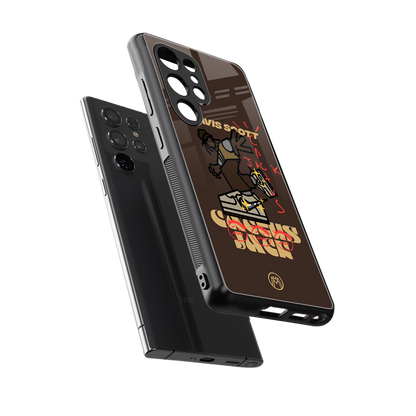 cactus jack travis scott brown back phone cover | glass case for samsung galaxy s25 ultra