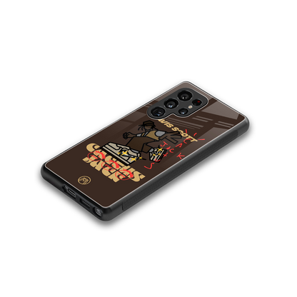cactus jack travis scott brown back phone cover | glass case for samsung galaxy s25 ultra