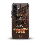 cactus jack travis scott brown back phone cover | glass case for samsung galaxy s25