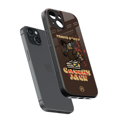 cactus jack travis scott brown back phone cover | glass case for iphone 14