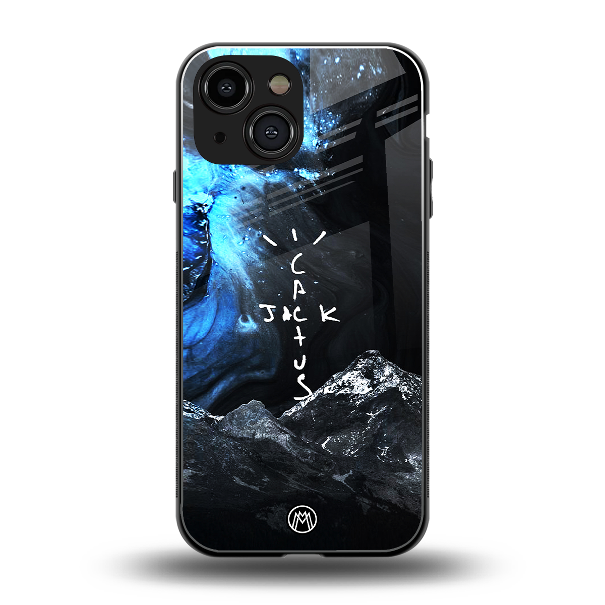 cactus jack travis scott back phone cover | glass case for iphone 13 mini