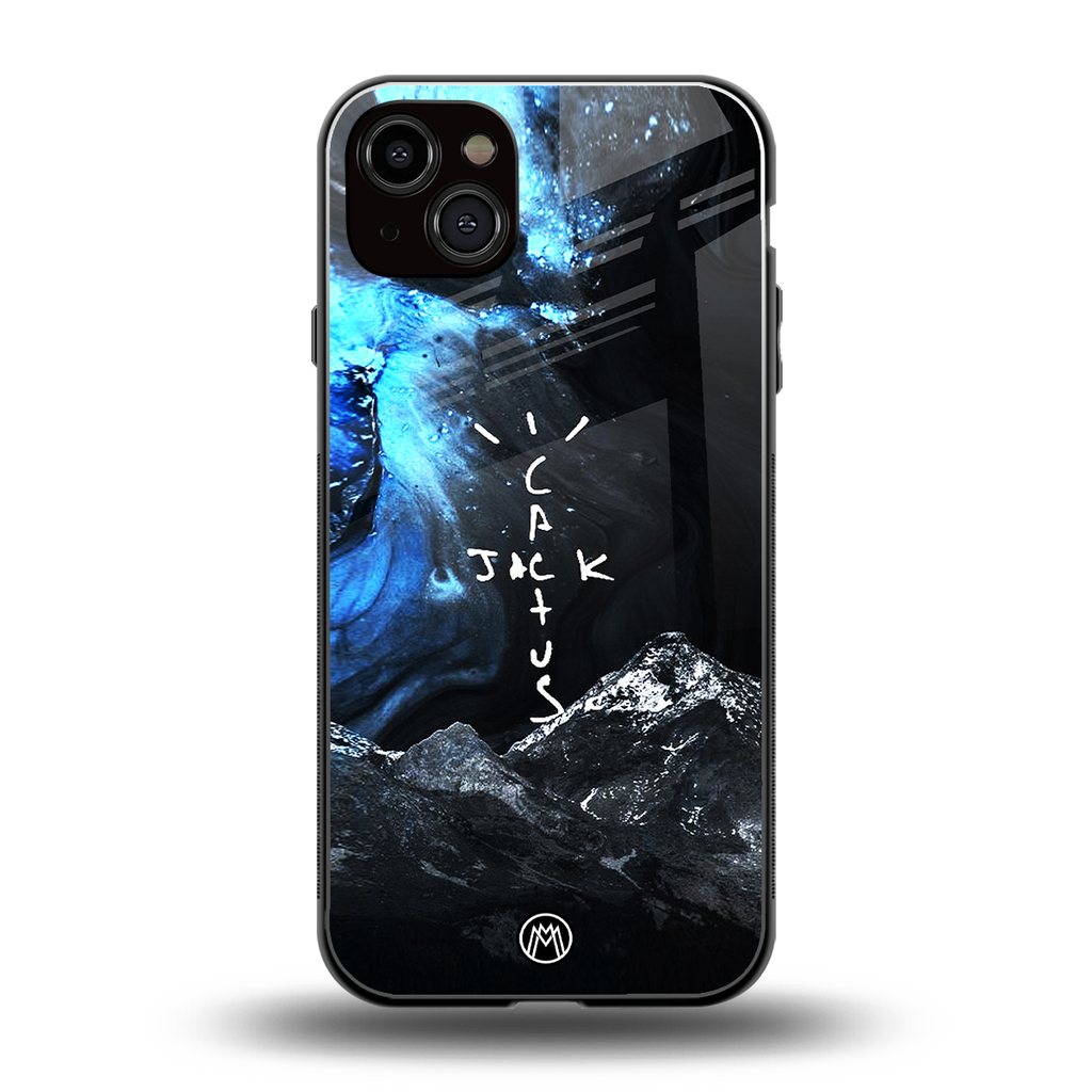 cactus jack travis scott back phone cover | glass case for iphone 15 plus