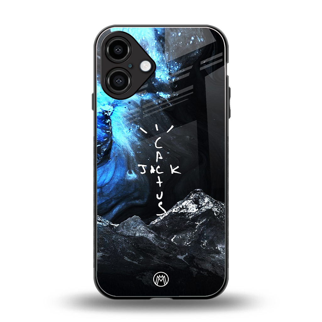 cactus jack travis scott back phone cover | glass case for iphone 16 plus
