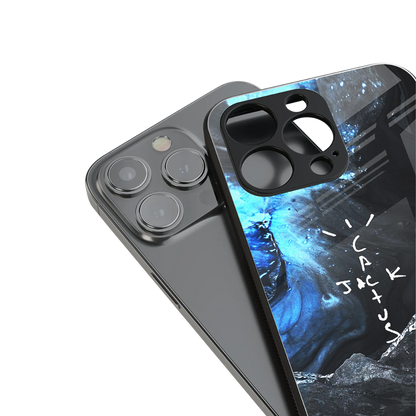 cactus jack travis scott back phone cover | glass case for iphone 13 mini