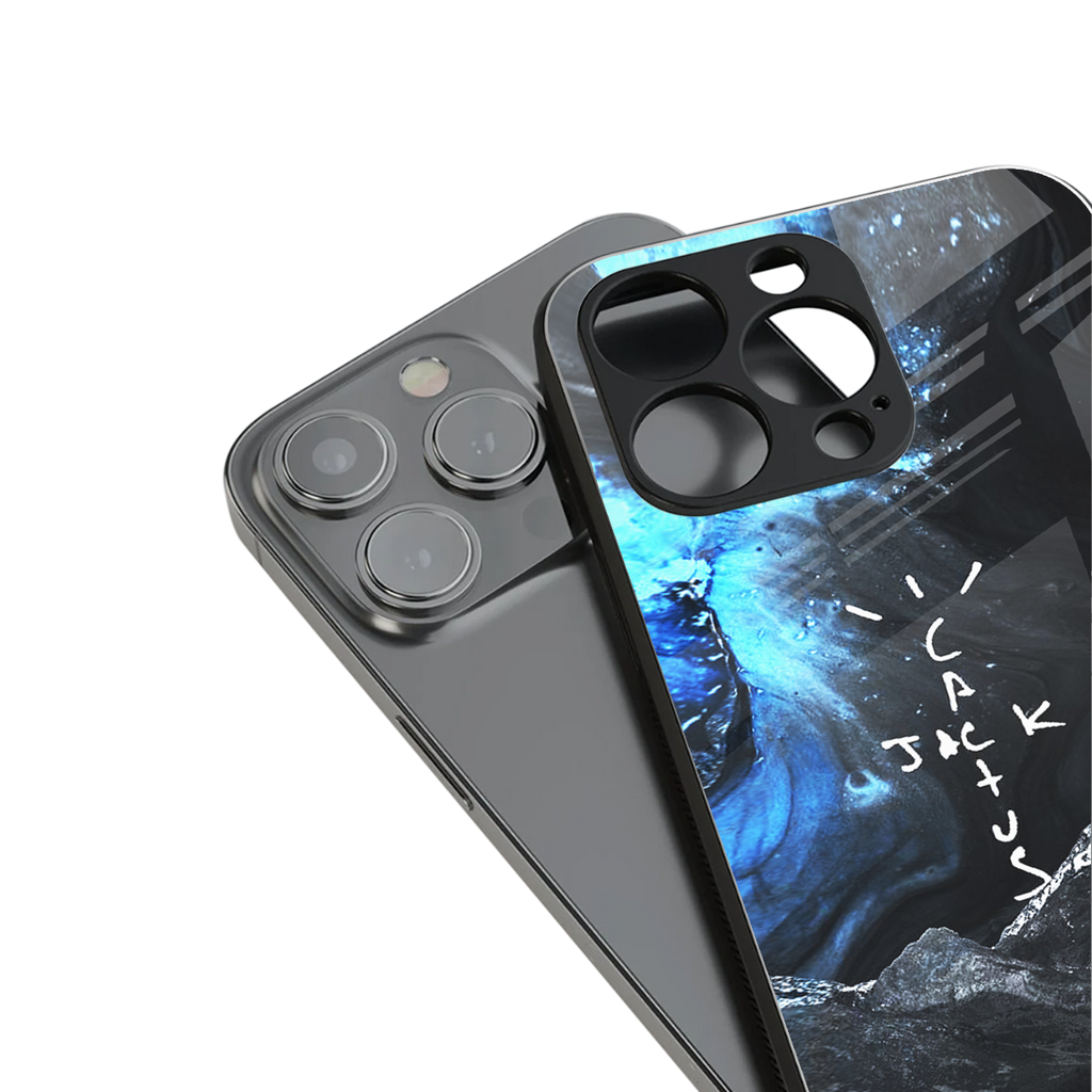 cactus jack travis scott back phone cover | glass case for iphone 15 pro