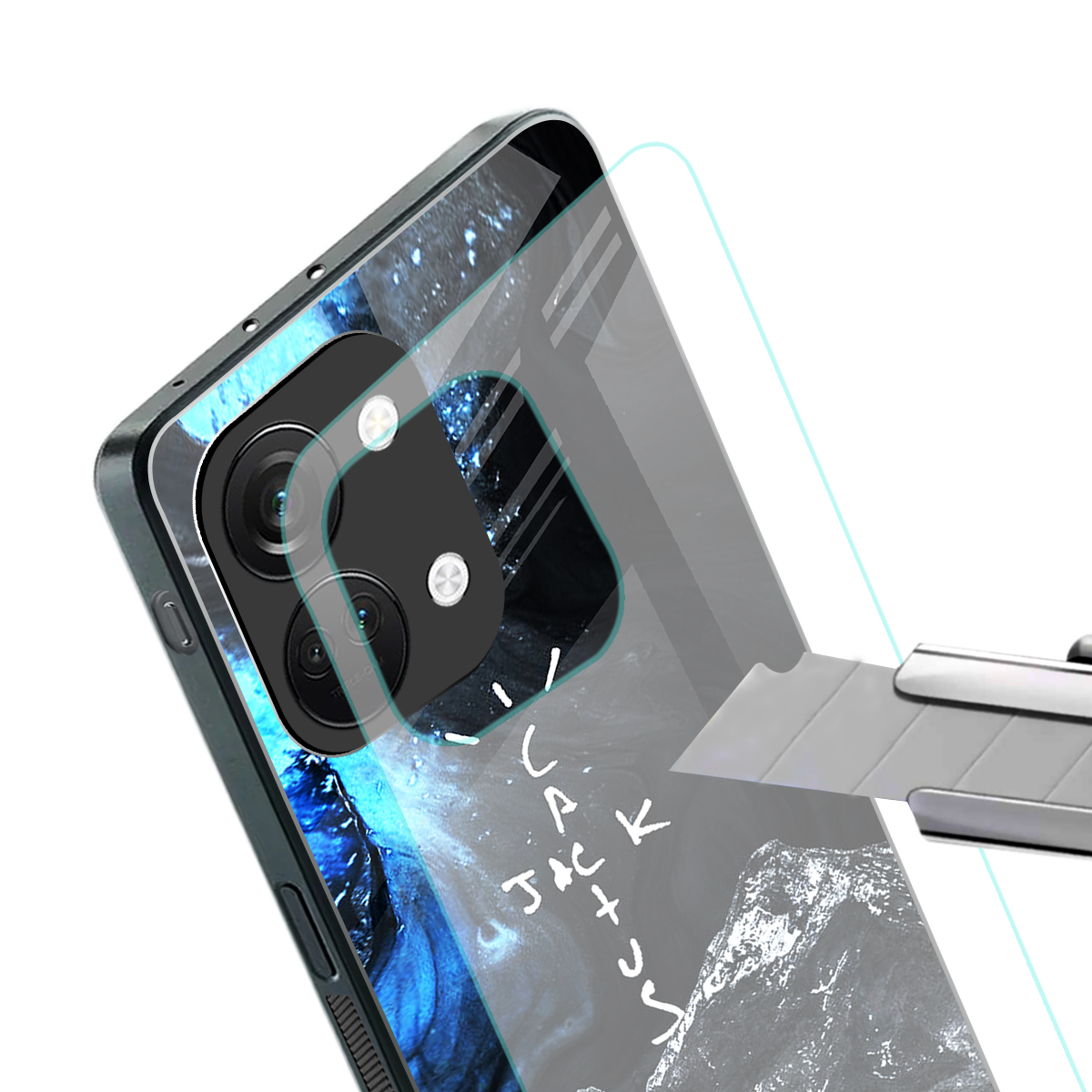 cactus jack travis scott back phone cover | glass case for oneplus nord 3