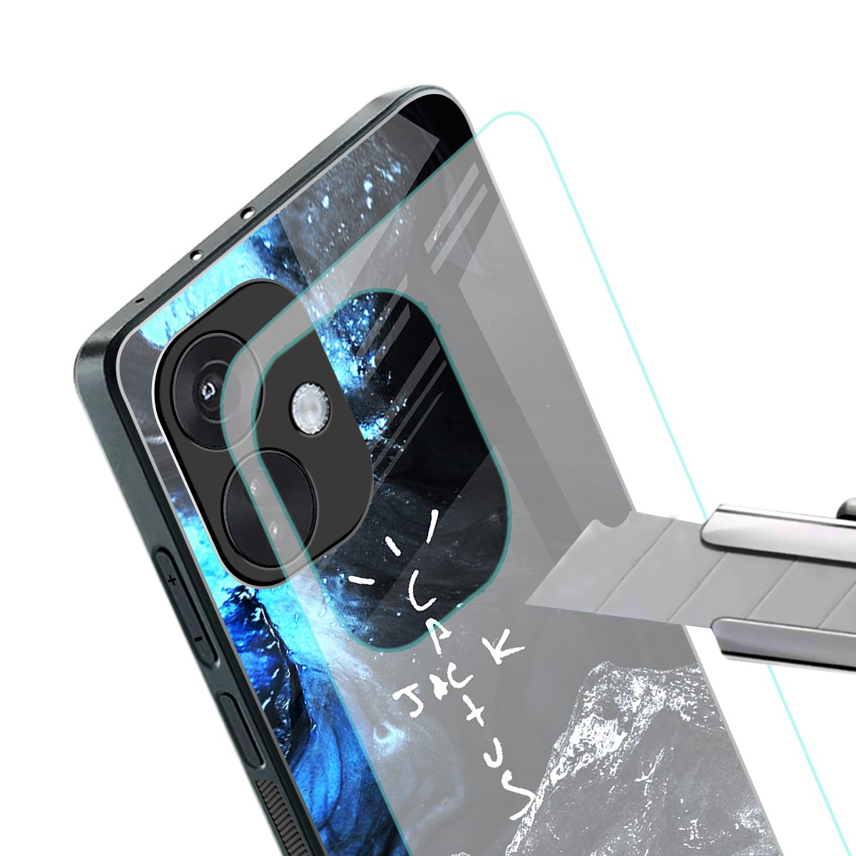 cactus jack travis scott back phone cover | glass case for oneplus nord ce 3