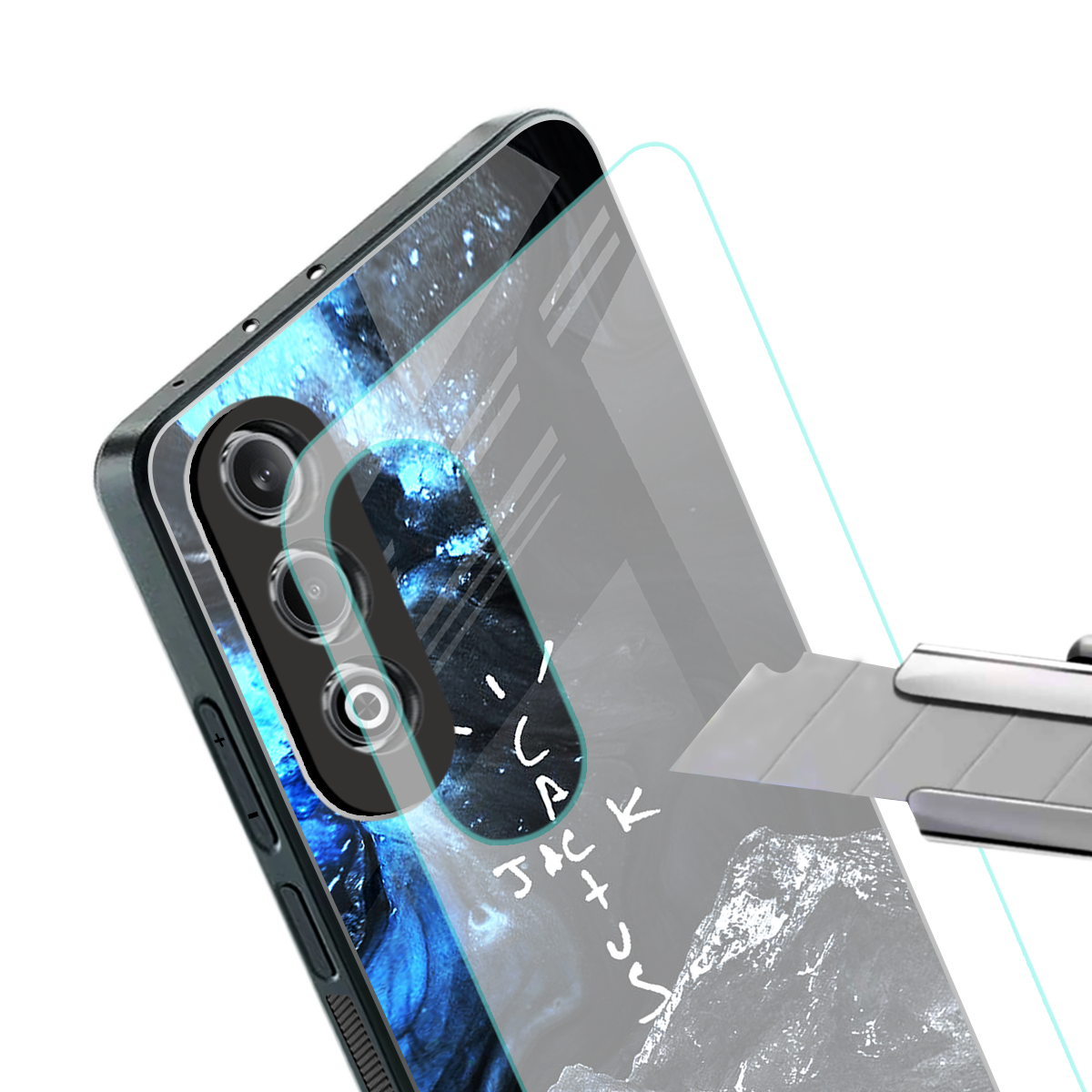 cactus jack travis scott back phone cover | glass case for oneplus nord ce 4