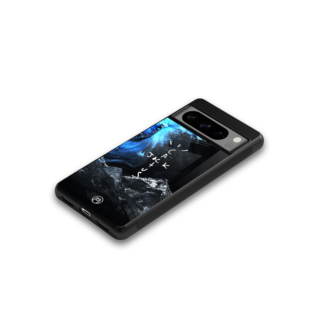 cactus jack travis scott back phone cover | glass case for google pixel 8 pro