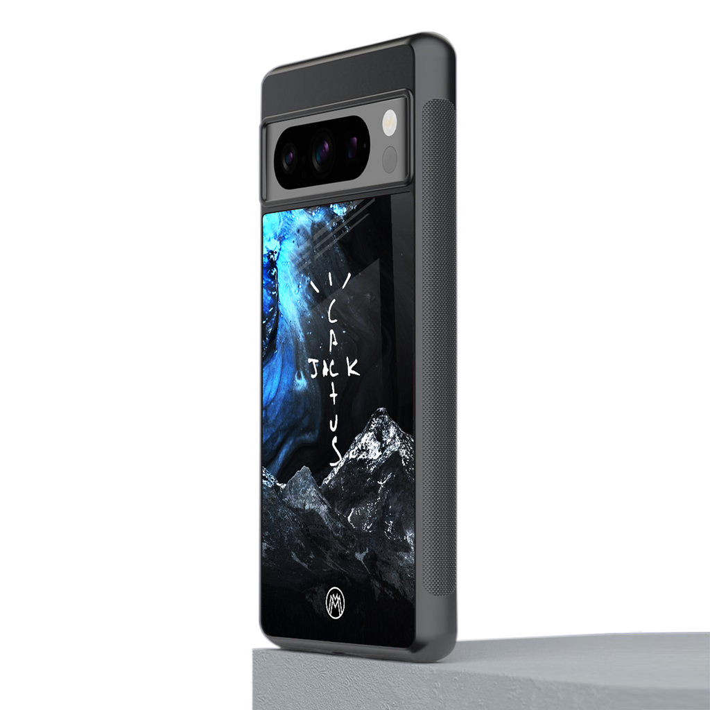 cactus jack travis scott back phone cover | glass case for google pixel 8 pro