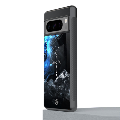 cactus jack travis scott back phone cover | glass case for google pixel 8 pro