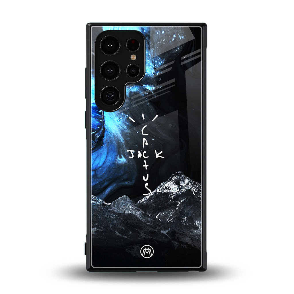 cactus jack travis scott back phone cover | glass case for samsung galaxy s23 ultra