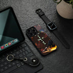 cactus jack brown back phone cover | glass case for iphone 15 pro