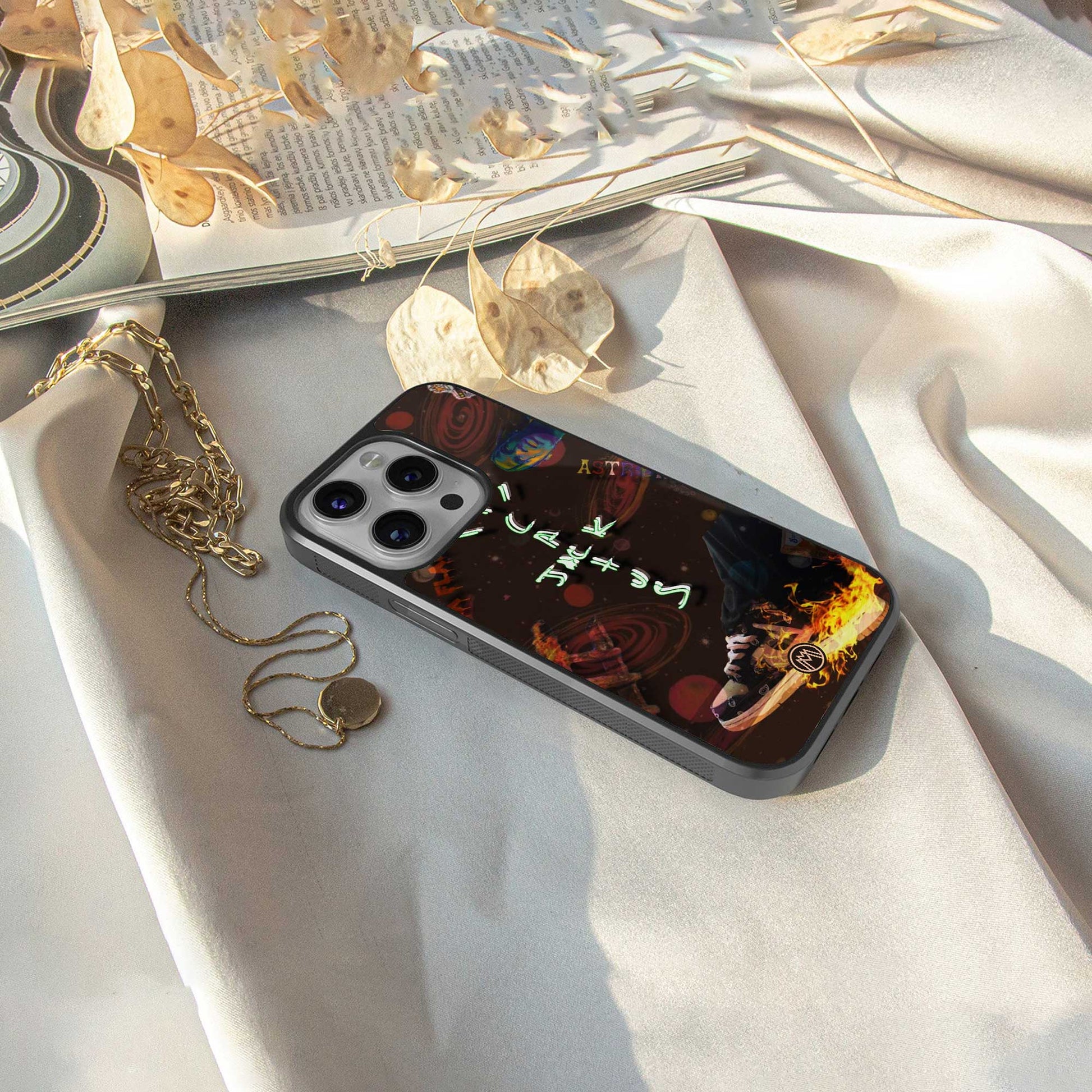 cactus jack brown back phone cover | glass case for samsung galaxy s24 ultra