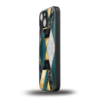 cadmium gold marble back phone cover | glass case for iphone 13 mini