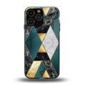 cadmium gold marble back phone cover | glass case for iphone 13 pro max