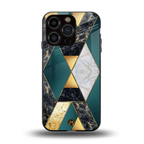 cadmium gold marble back phone cover | glass case for iphone 13 pro