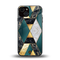 cadmium gold marble back phone cover | glass case for iphone 13