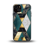 cadmium gold marble back phone cover | glass case for iphone 13