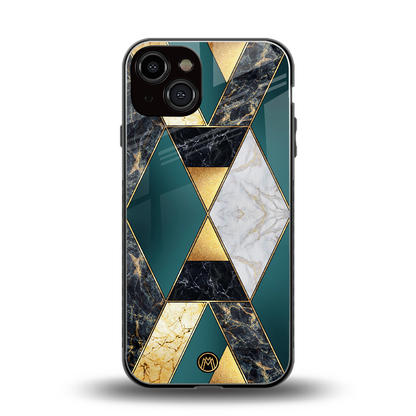 cadmium gold marble back phone cover | glass case for iphone 13