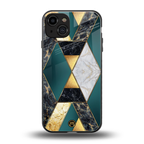 cadmium gold marble back phone cover | glass case for iphone 15