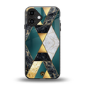 cadmium gold marble back phone cover | glass case for iphone 16