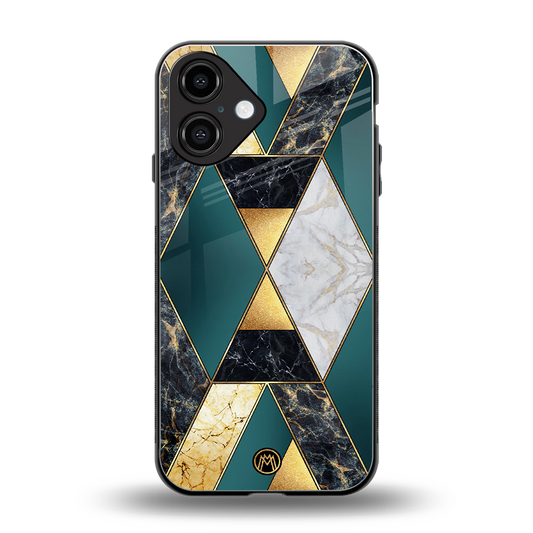 cadmium gold marble back phone cover | glass case for iphone 16