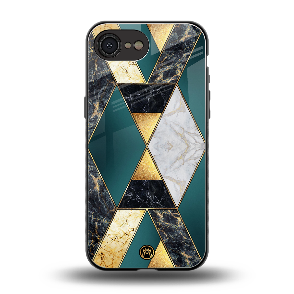 cadmium gold marble back phone cover | glass case for iphone 16e