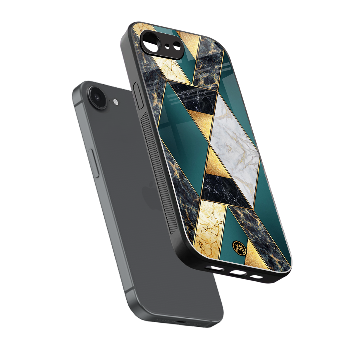 cadmium gold marble back phone cover | glass case for iphone 16e