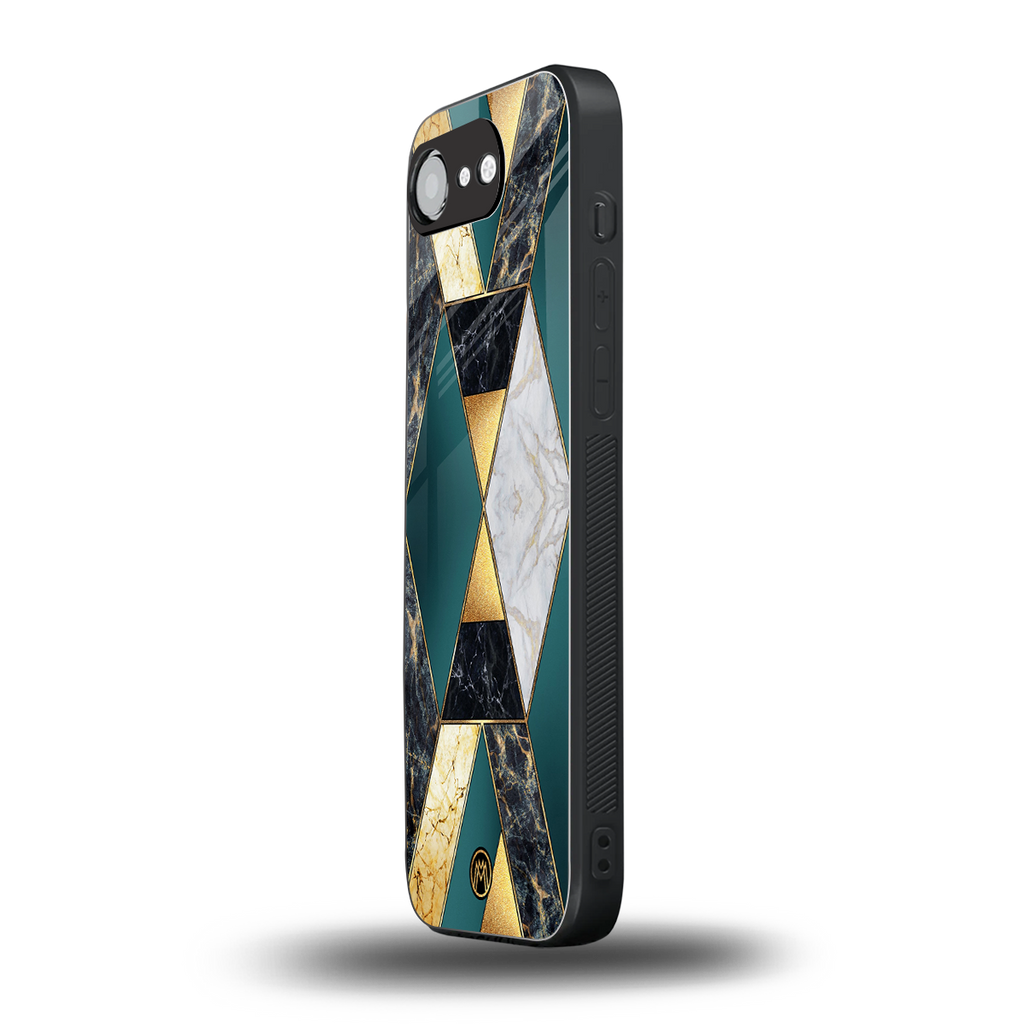 cadmium gold marble back phone cover | glass case for iphone 16e