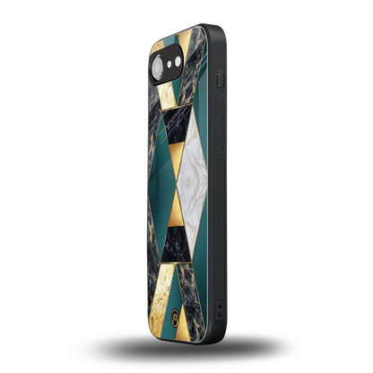cadmium gold marble back phone cover | glass case for iphone 16e