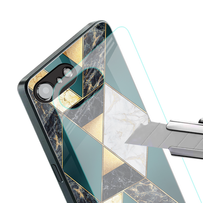 cadmium gold marble back phone cover | glass case for iphone 16e