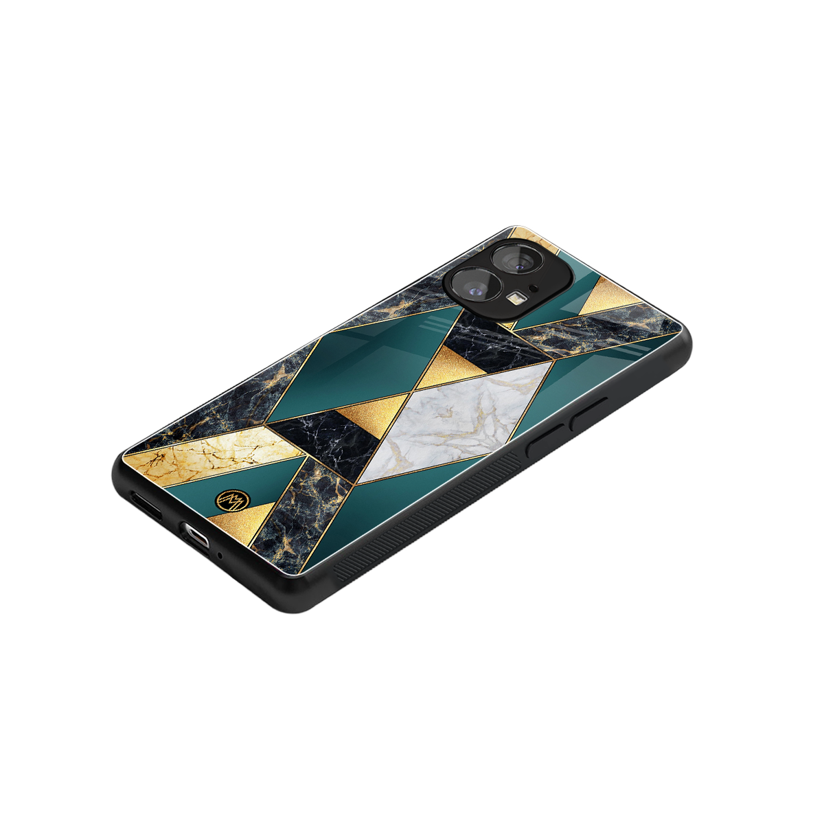 cadmium gold marble back phone cover | glass case for nothing phone 1