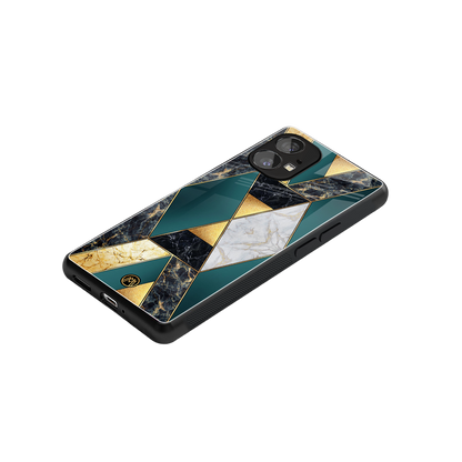 cadmium gold marble back phone cover | glass case for nothing phone 1