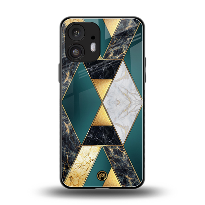 cadmium gold marble back phone cover | glass case for nothing phone 2