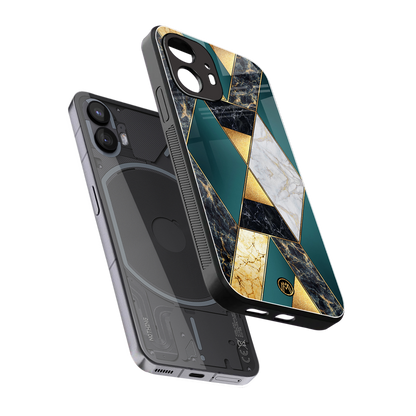 cadmium gold marble back phone cover | glass case for nothing phone 2
