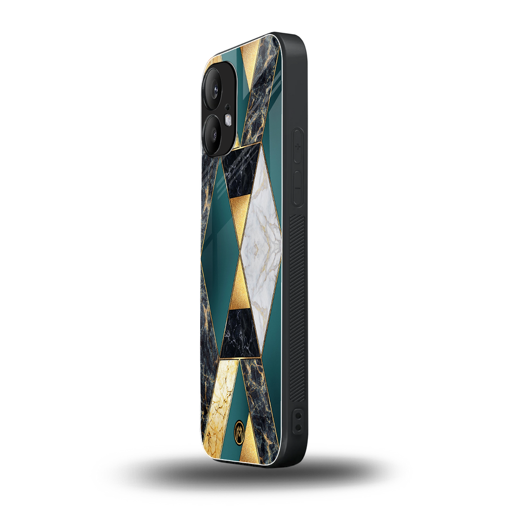 cadmium gold marble back phone cover | glass case for nothing phone 2