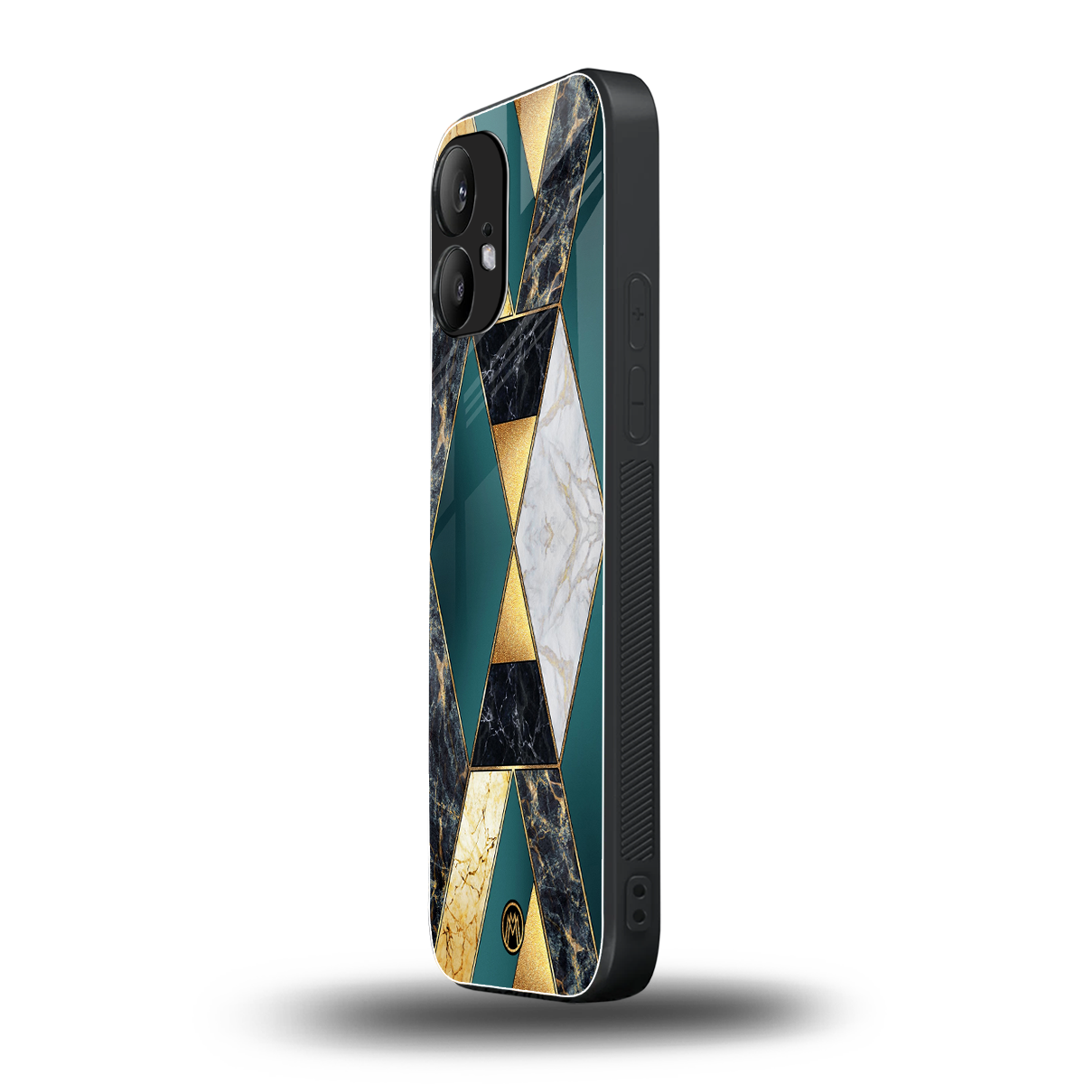 cadmium gold marble back phone cover | glass case for nothing phone 2