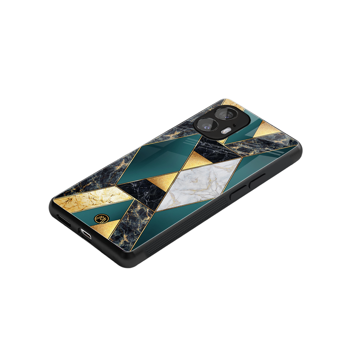 cadmium gold marble back phone cover | glass case for nothing phone 2