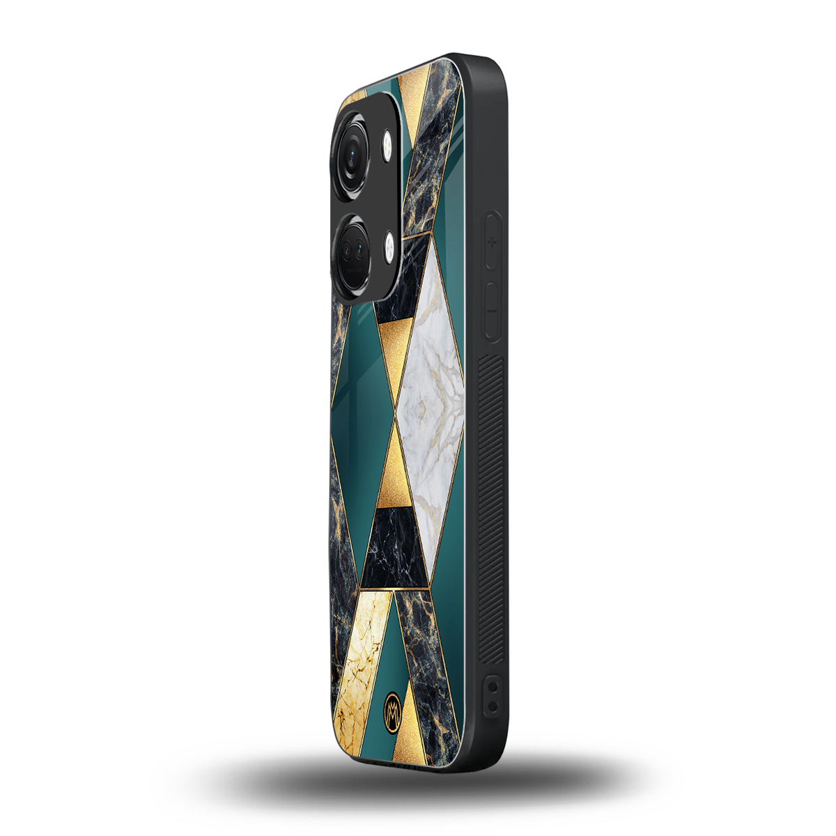 cadmium gold marble back phone cover | glass case for oneplus nord 3