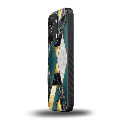 cadmium gold marble back phone cover | glass case for oneplus nord 3