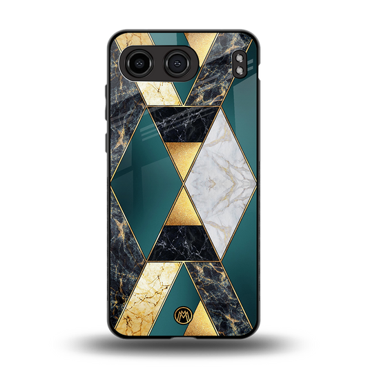 cadmium gold marble back phone cover | glass case for oneplus nord 4