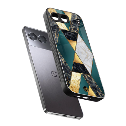 cadmium gold marble back phone cover | glass case for oneplus nord 4