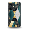 cadmium gold marble back phone cover | glass case for oneplus nord ce 3