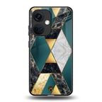 cadmium gold marble back phone cover | glass case for oneplus nord ce 3