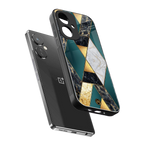 cadmium gold marble back phone cover | glass case for oneplus nord ce 3