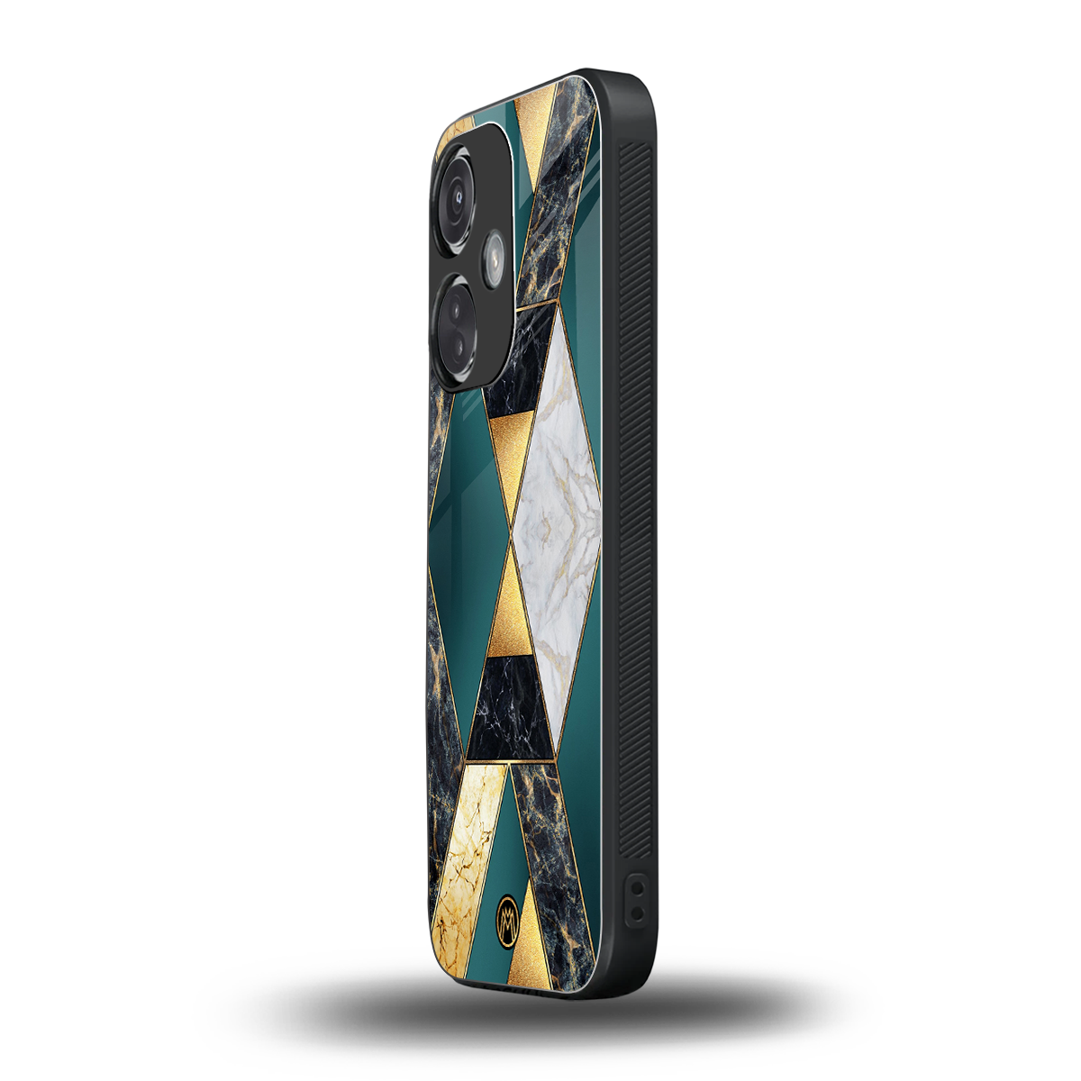 cadmium gold marble back phone cover | glass case for oneplus nord ce 3
